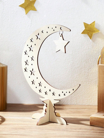 crescent moon tabletop decor with hanging star styled in a room, photo 8