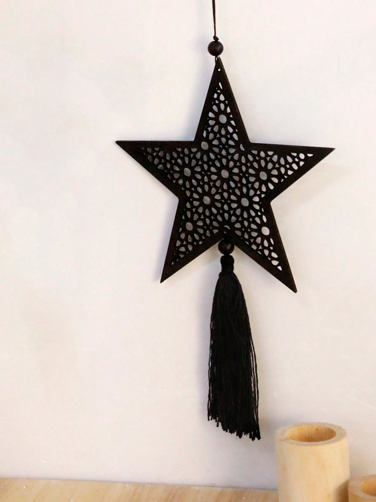 filigree star tassel wall hanging size and details, photo 10