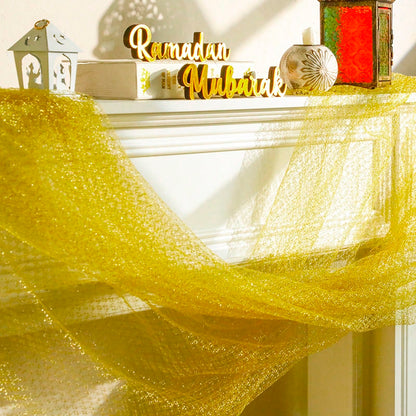 glitter sheer table runner styled in a room, photo 7