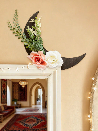 floral crescent moon door corner decor styled in a room, photo 8