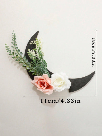 floral crescent moon door corner decor size and details, photo 10