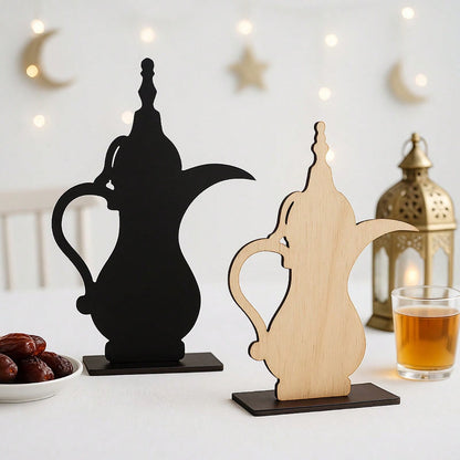 Arabic Dallah coffee pot tabletop decor styled in a room, photo 9