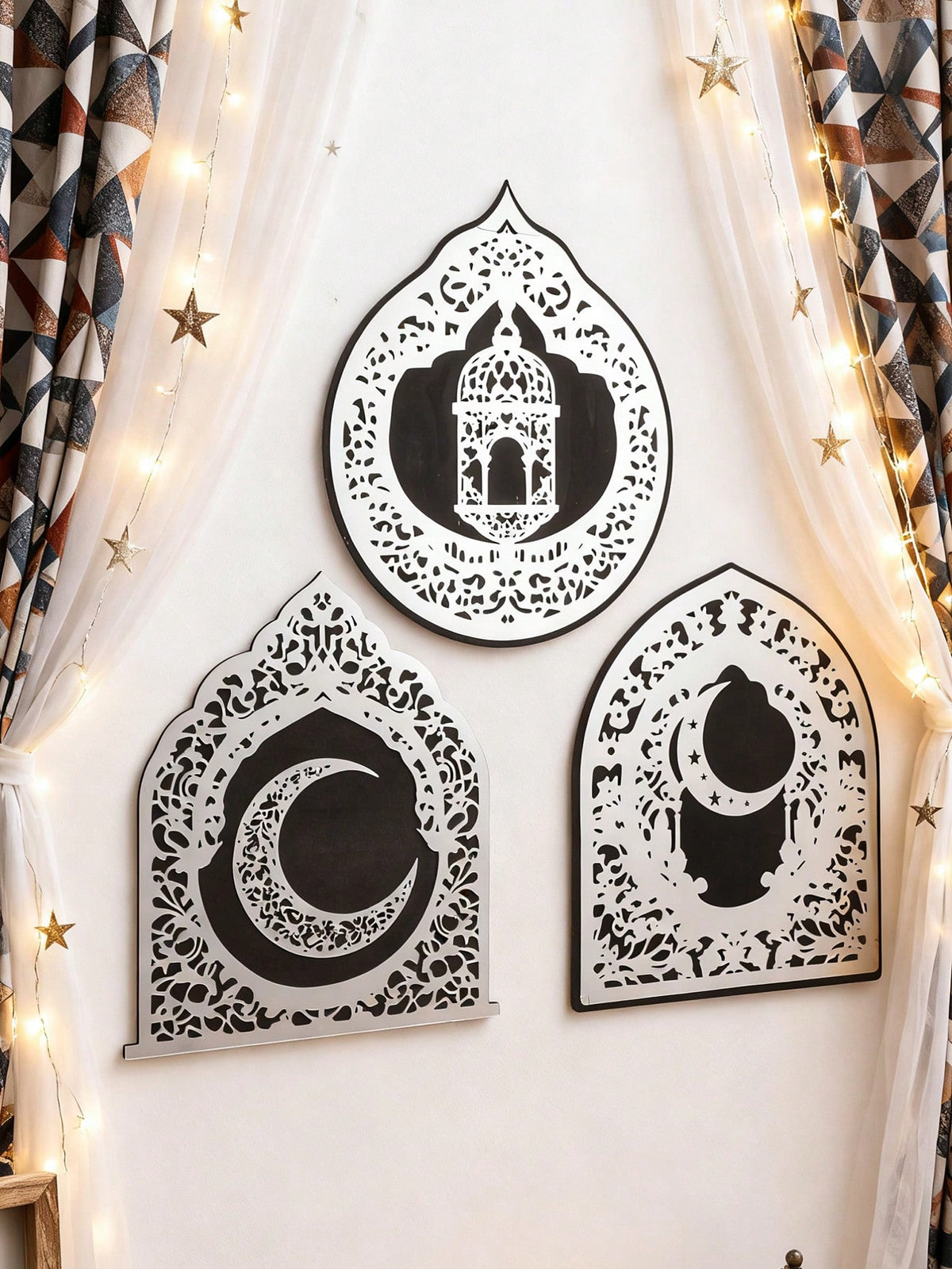 Islamic arch mirror wall art styled in a room, photo 10
