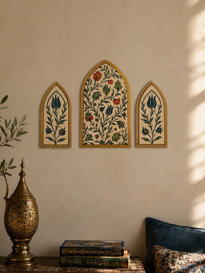 floral Islamic arch wall art