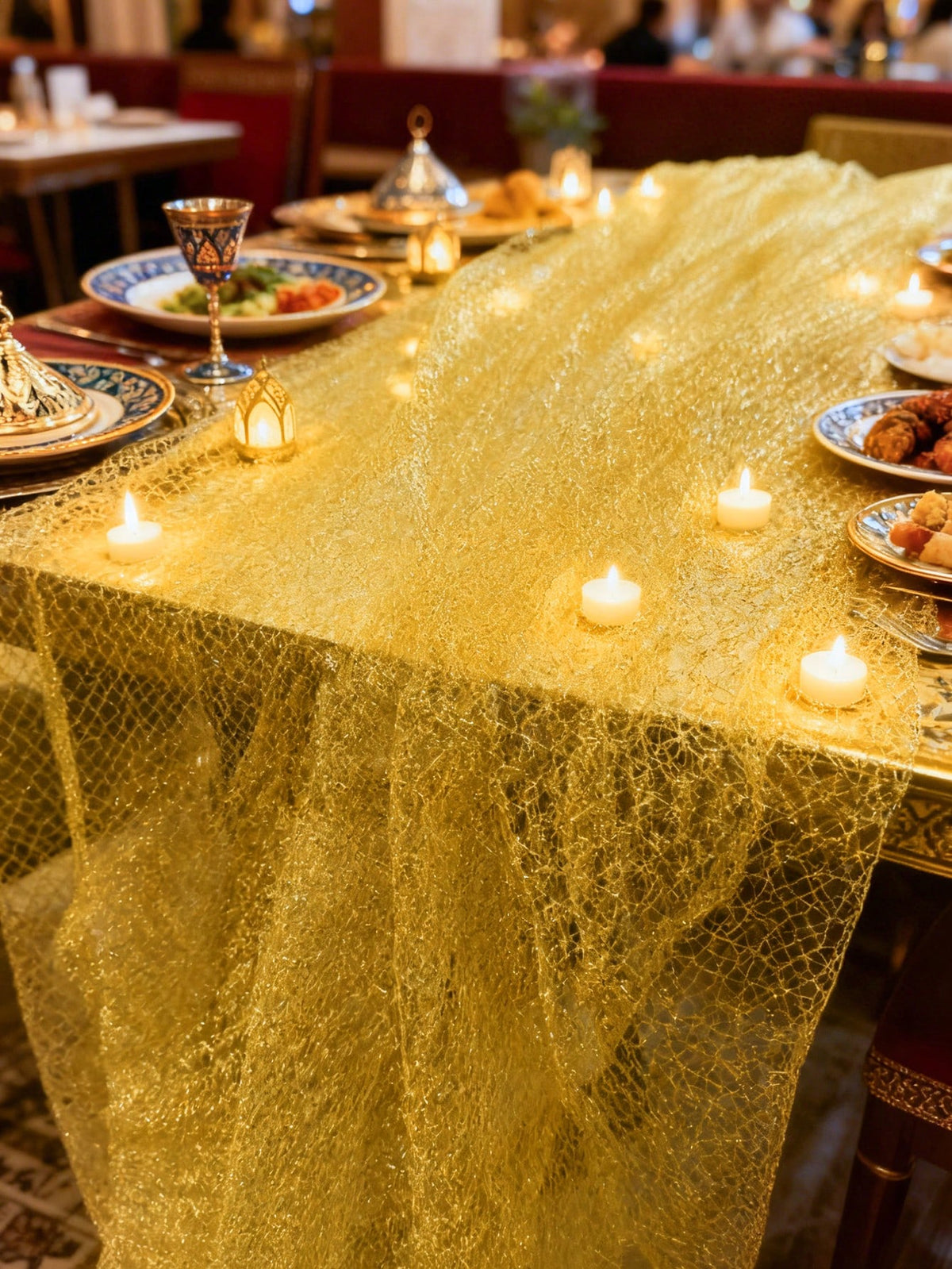glitter sheer table runner