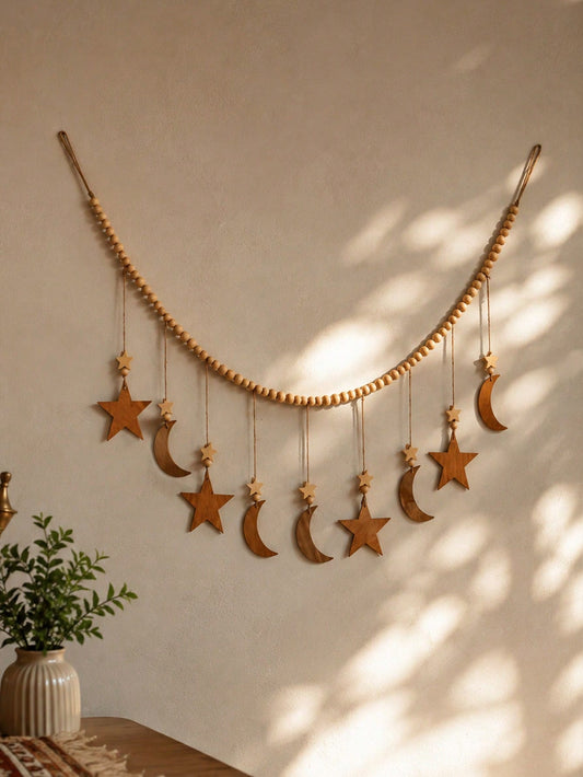 moon and star beaded garland