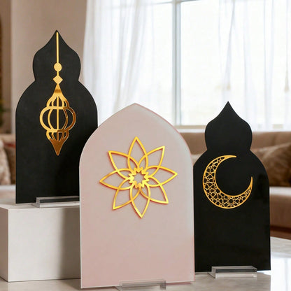 Islamic arch tabletop plaque styled in a room, photo 2