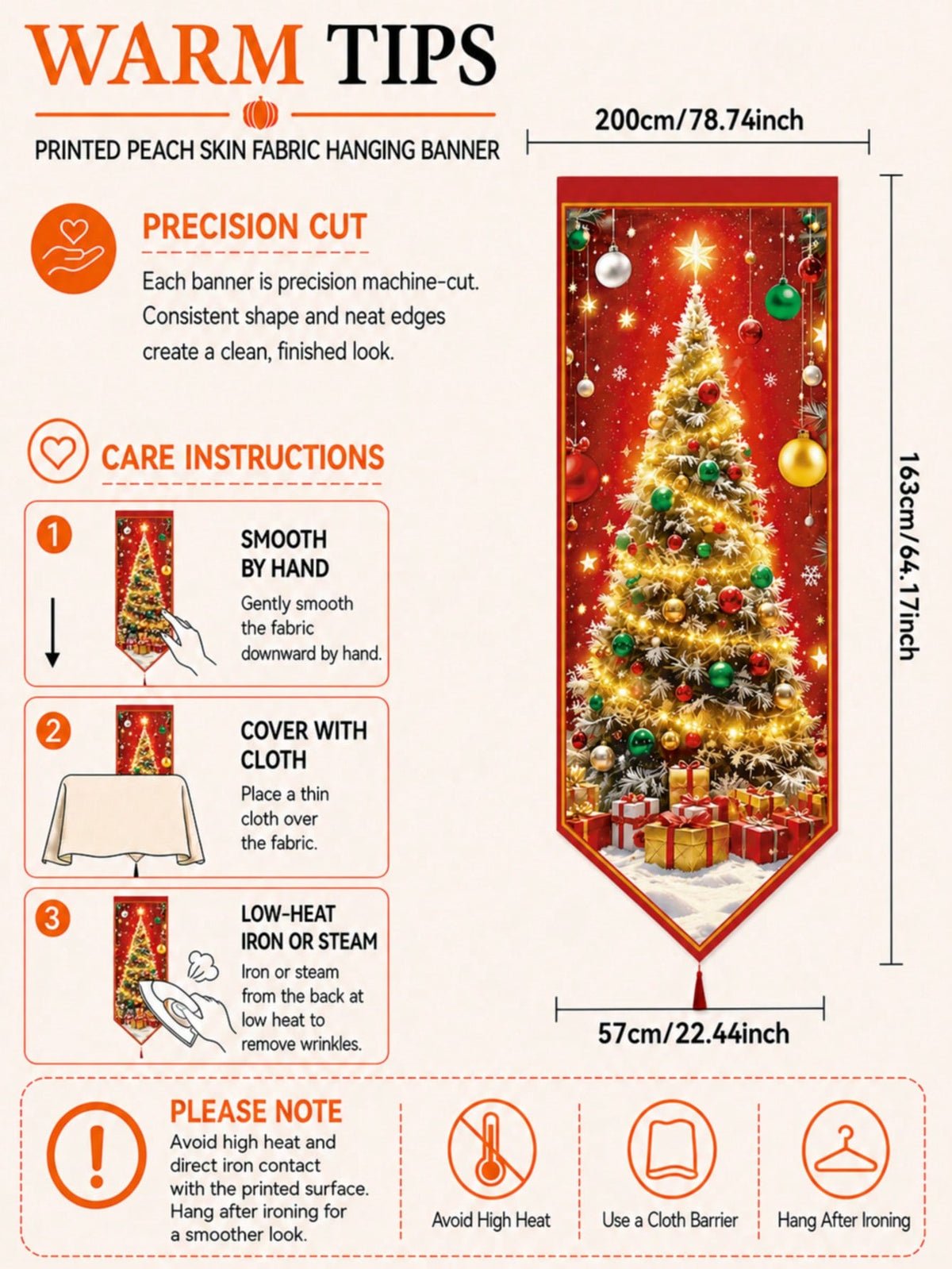 Christmas tree print door banner - main photo