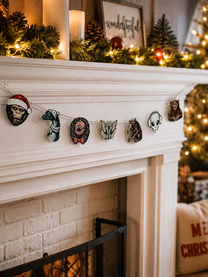 creepy monster Christmas garland - main photo