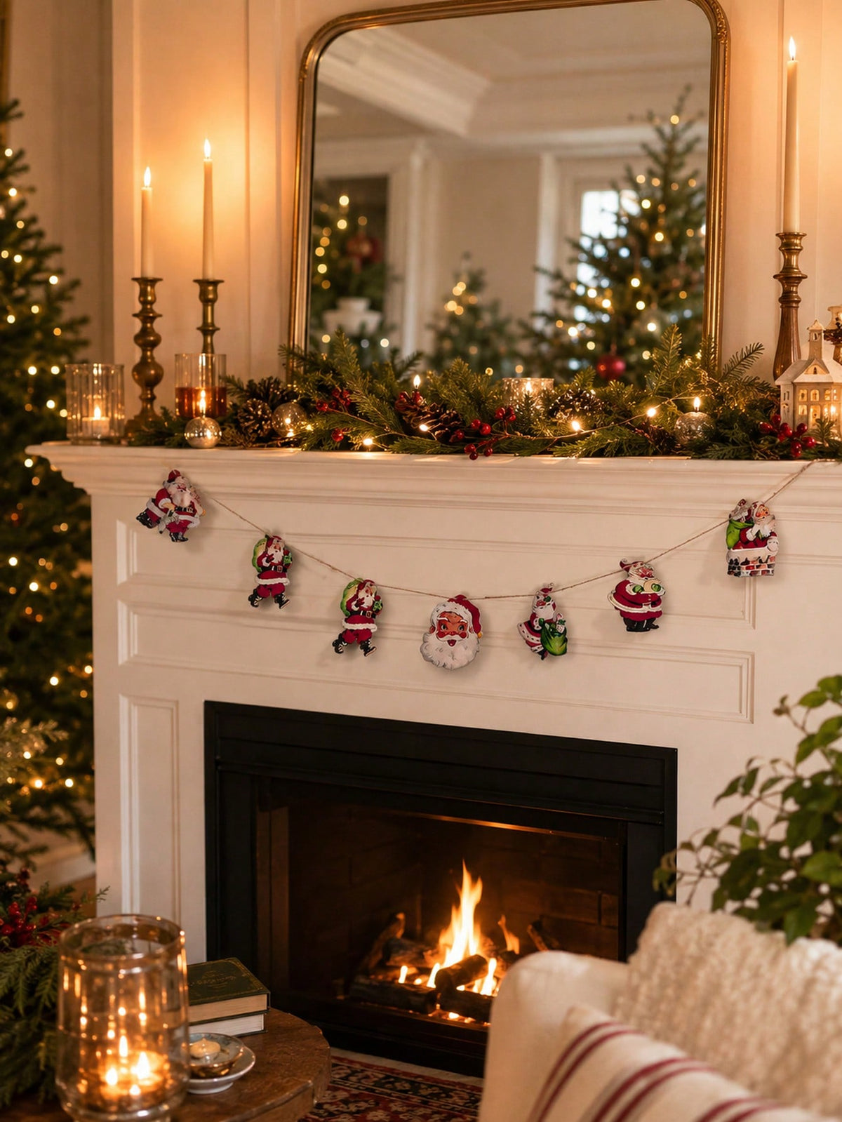 vintage Santa Claus garland - main photo