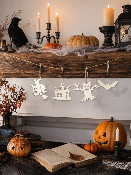 haunted house bat Halloween garland - main photo