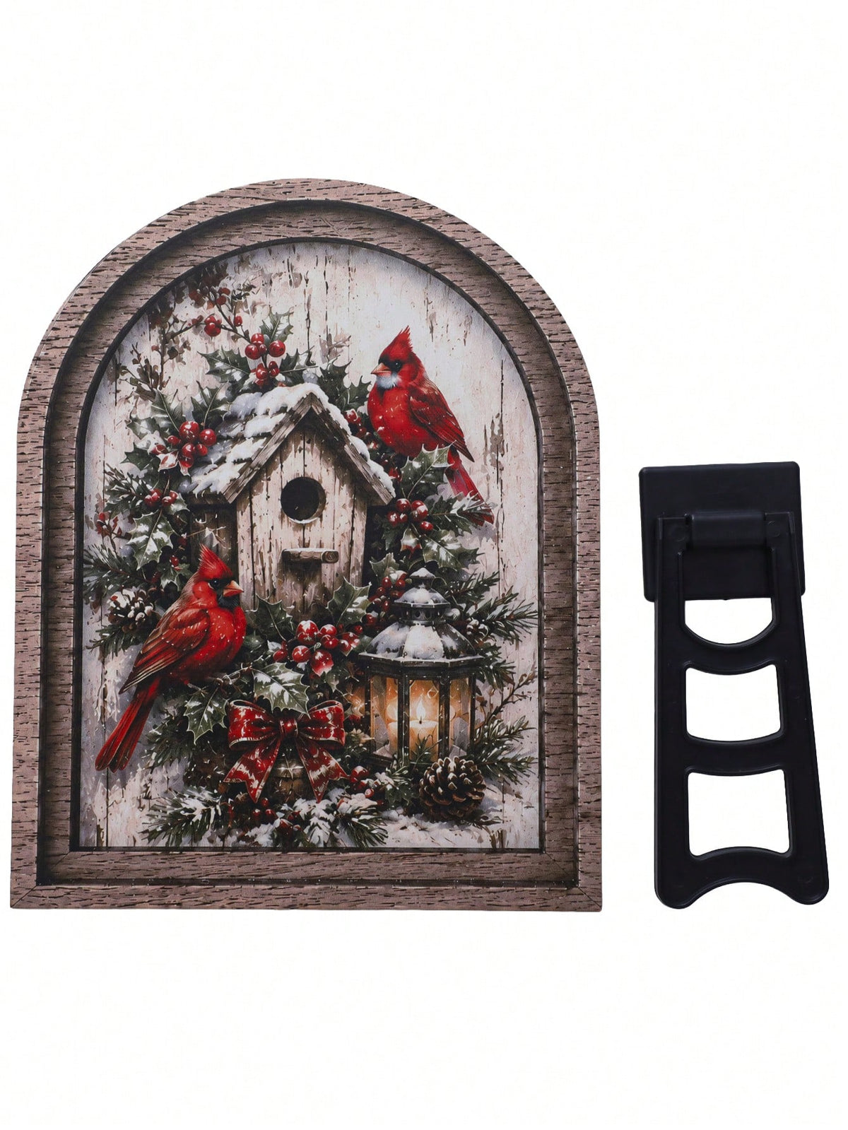 cardinal birdhouse winter arch sign - main photo