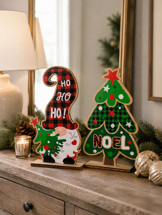 gnome Christmas tree tabletop sign - main photo