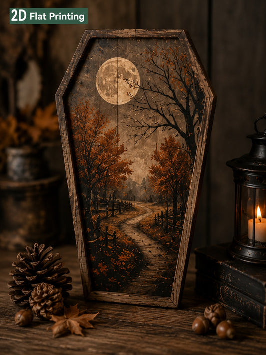full moon coffin tabletop sign - main photo