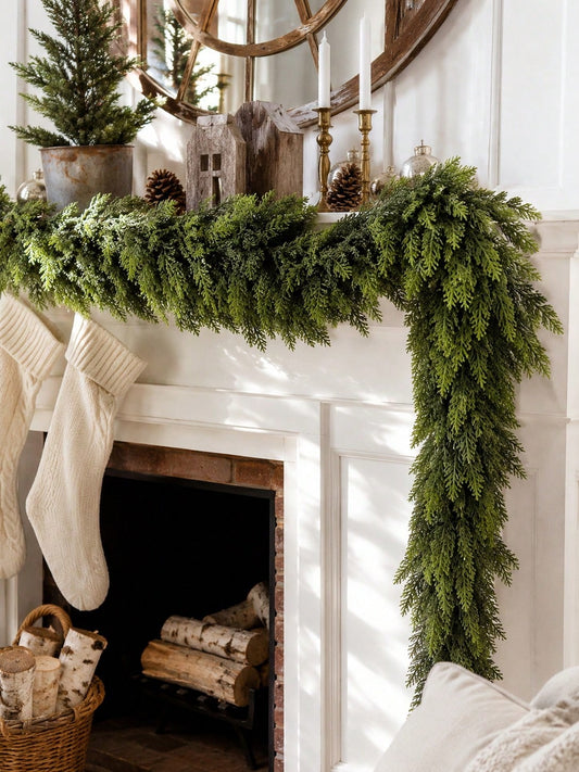 artificial cypress Christmas garland - main photo