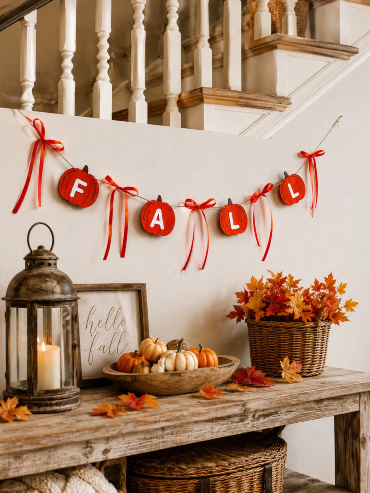 fall pumpkin letter garland - main photo