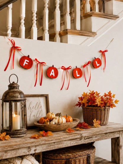 fall pumpkin letter garland - main photo