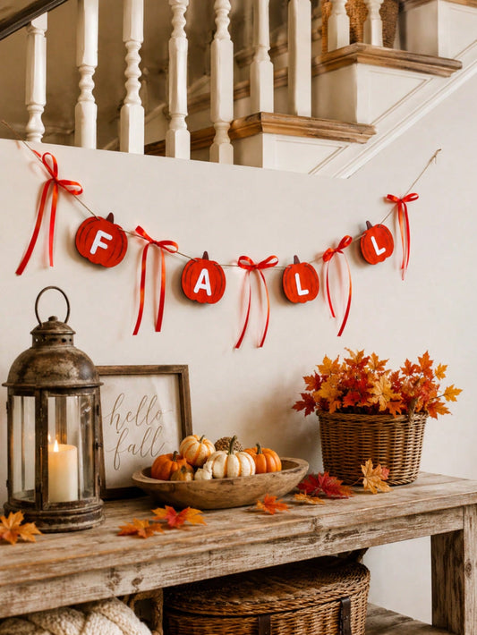 fall pumpkin letter garland - main photo