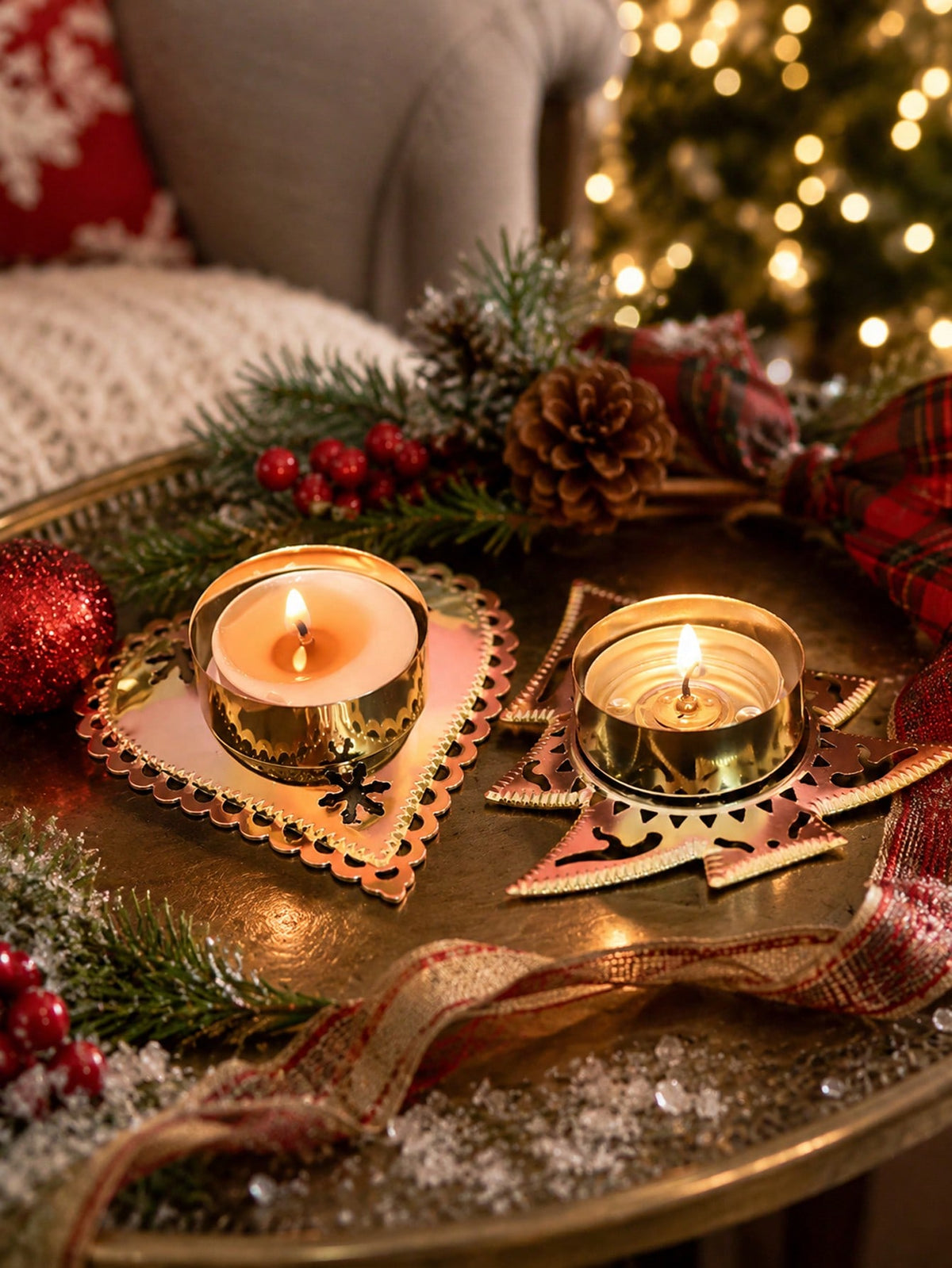 Christmas tea light holder - main photo