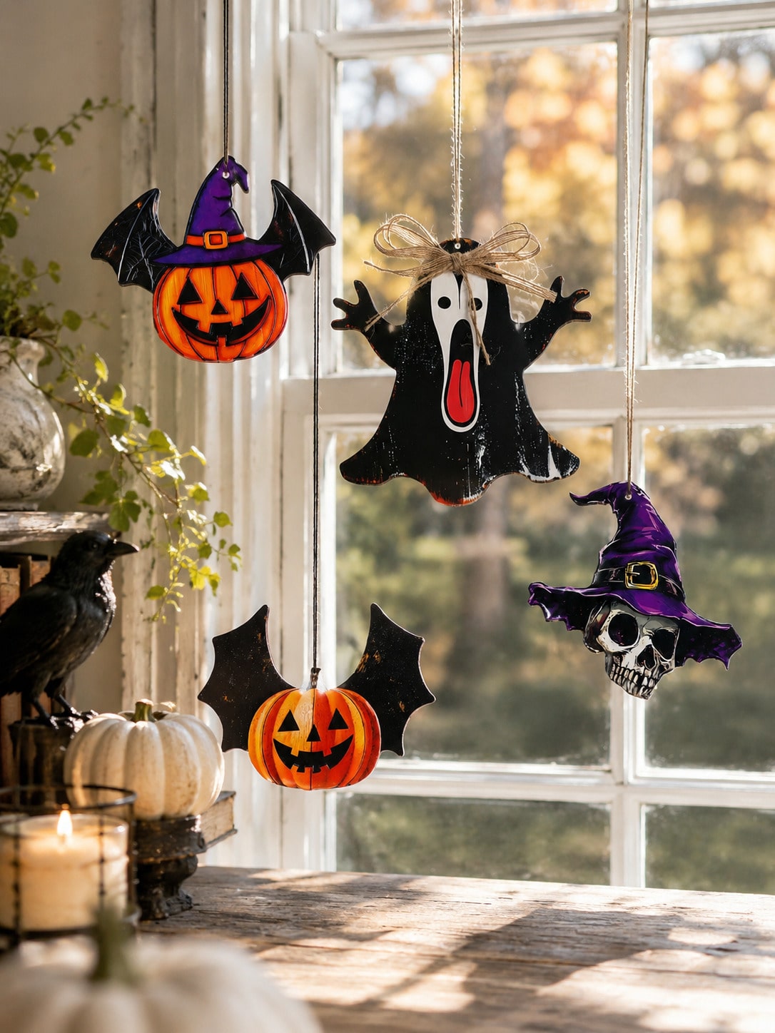 skull pumpkin ghost hanging ornaments - main photo