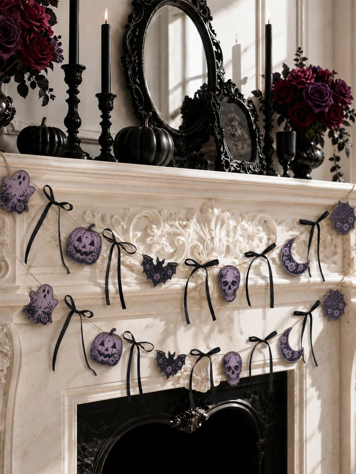 purple gothic Halloween garland - main photo