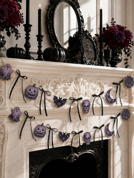 purple gothic Halloween garland - main photo