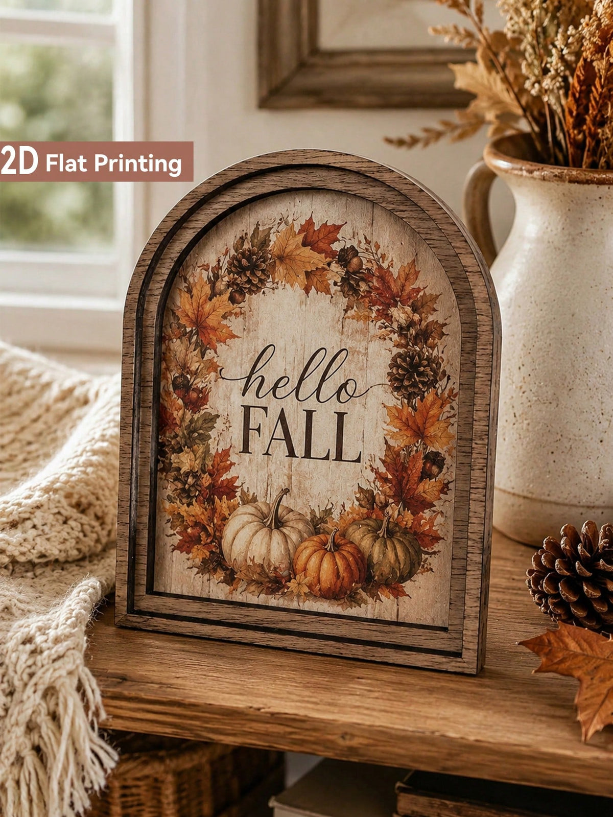 hello fall arch tabletop sign - main photo
