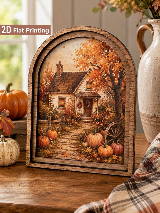fall farmhouse arch tabletop sign - main photo
