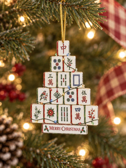 mahjong Christmas tree ornament - main photo