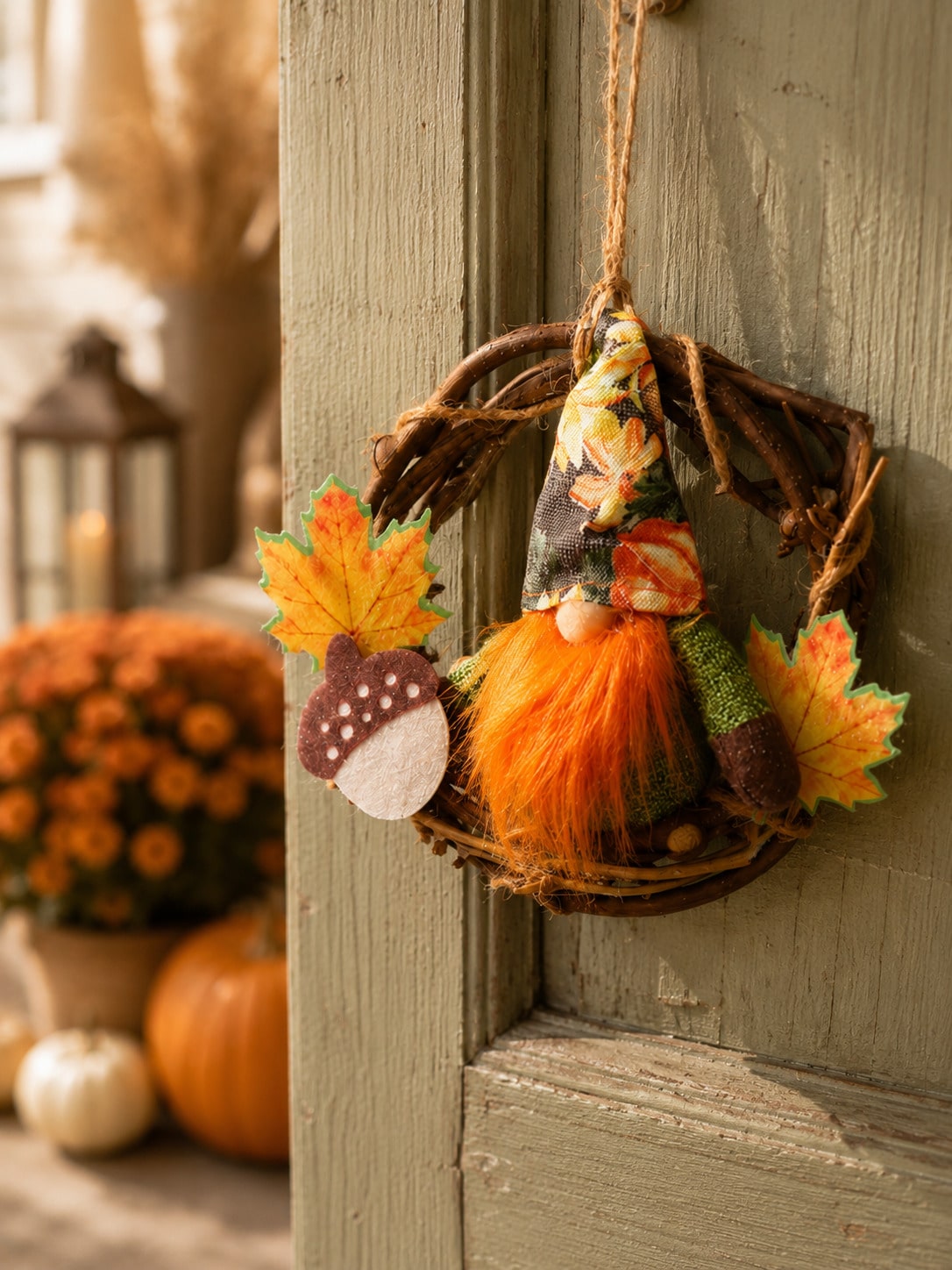 fall gnome mini wreath - main photo