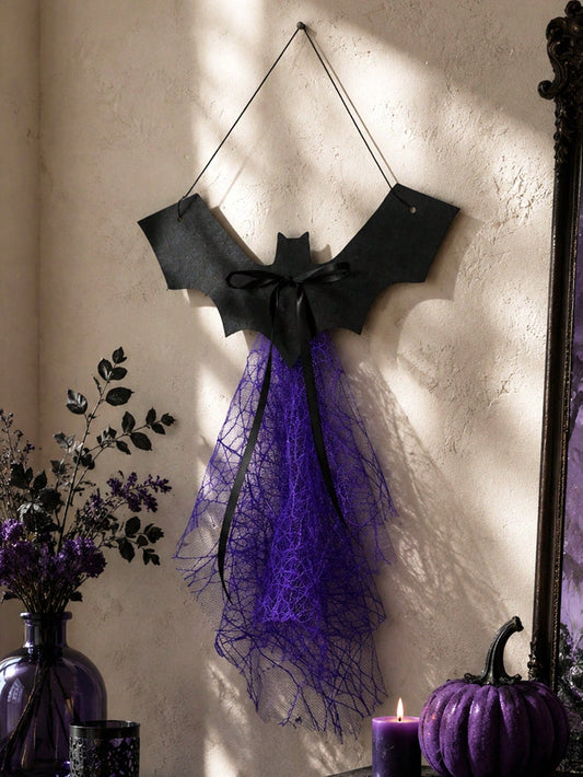 bat door hanger purple tulle - main photo