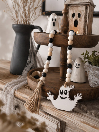 white ghost beaded garland - main photo