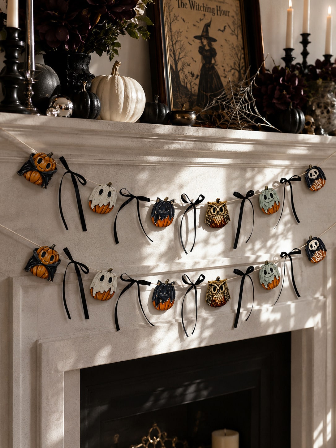 ghost owl skull Halloween garland - main photo