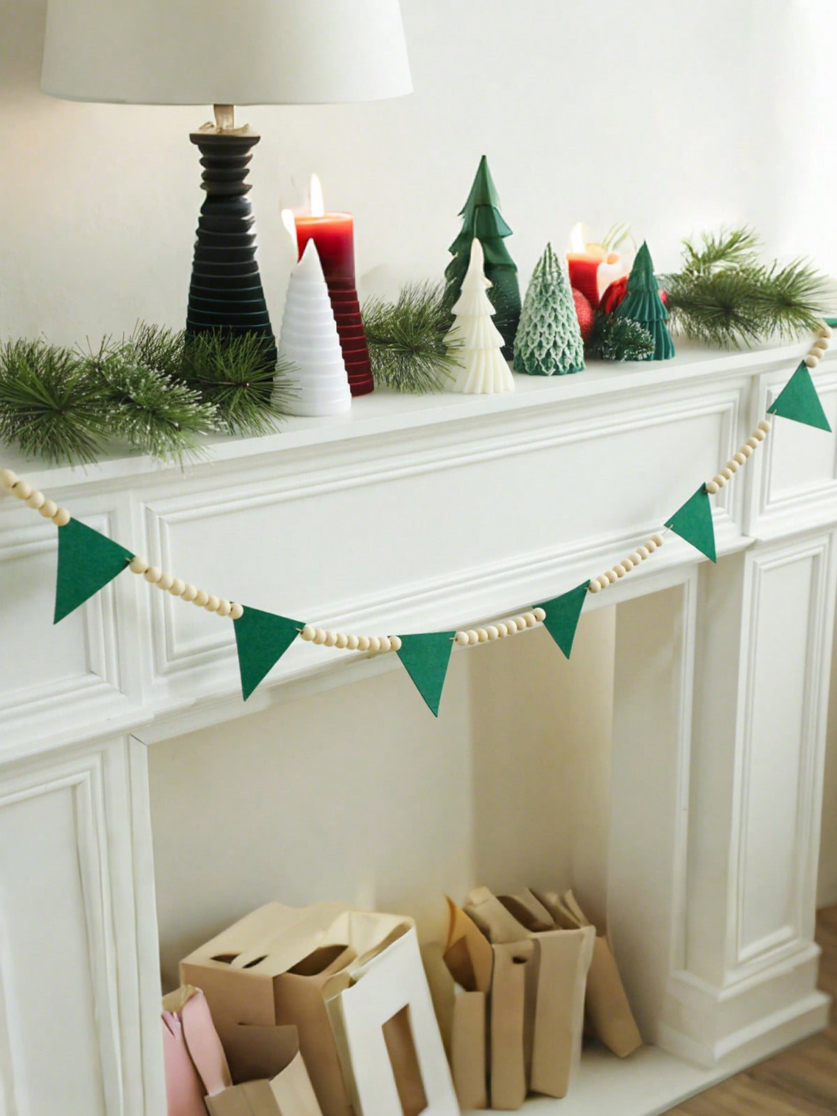 green felt pennant garland - main photo