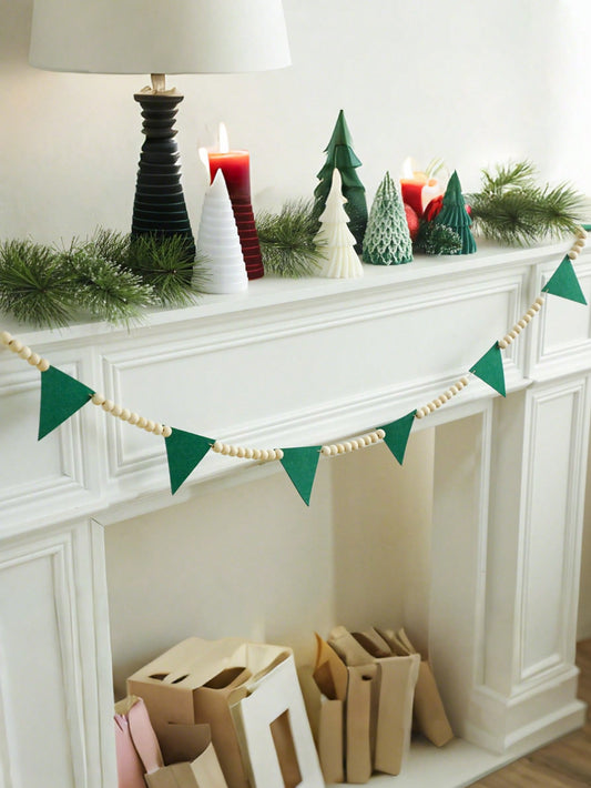green felt pennant garland - main photo