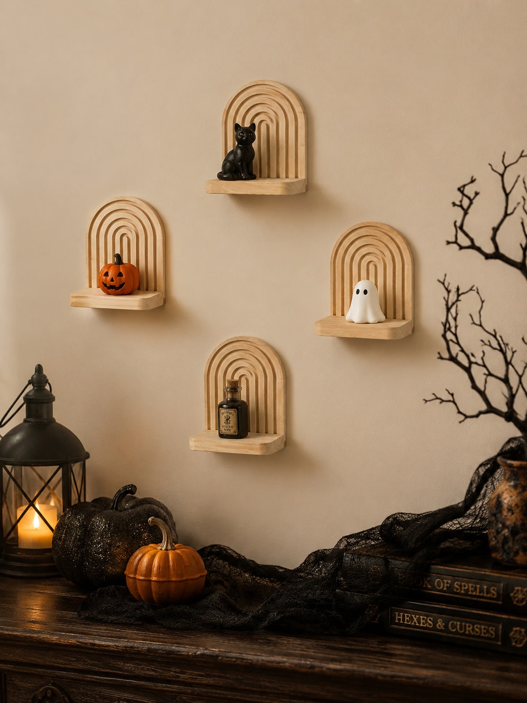 arch floating wall shelf - main photo