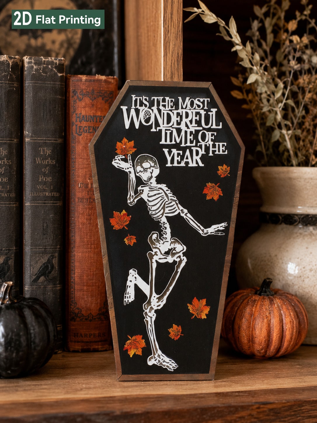 dancing skeleton coffin sign - main photo