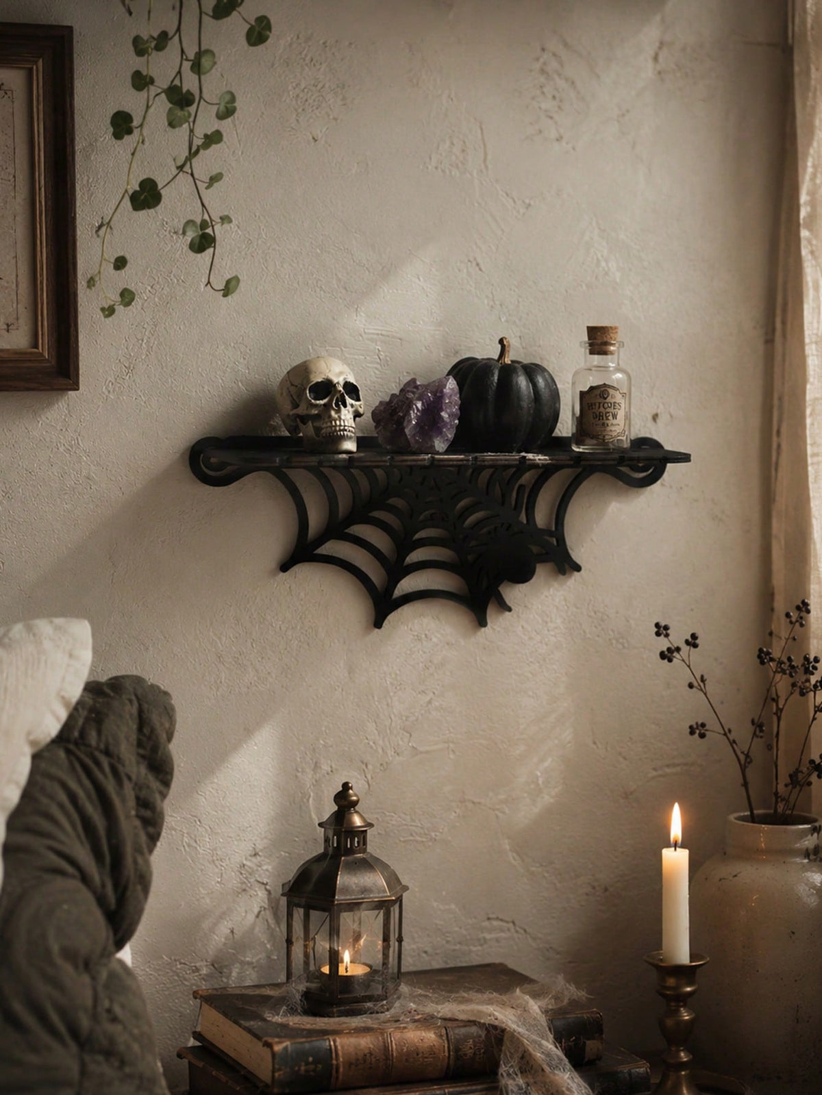 spiderweb gothic wall shelf - main photo