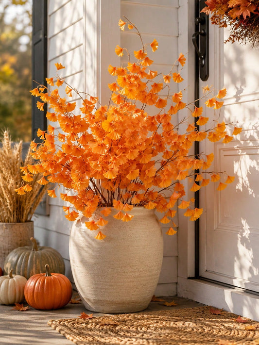 orange leaf artificial branch - main photo