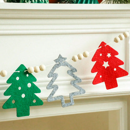 felt Christmas tree garland - main photo