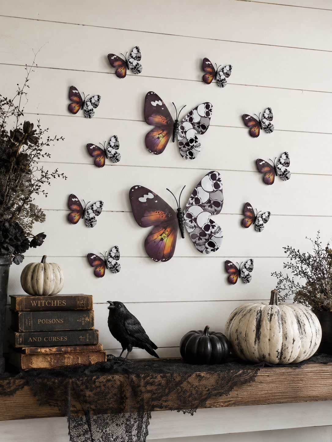 skull butterfly wall stickers - main photo