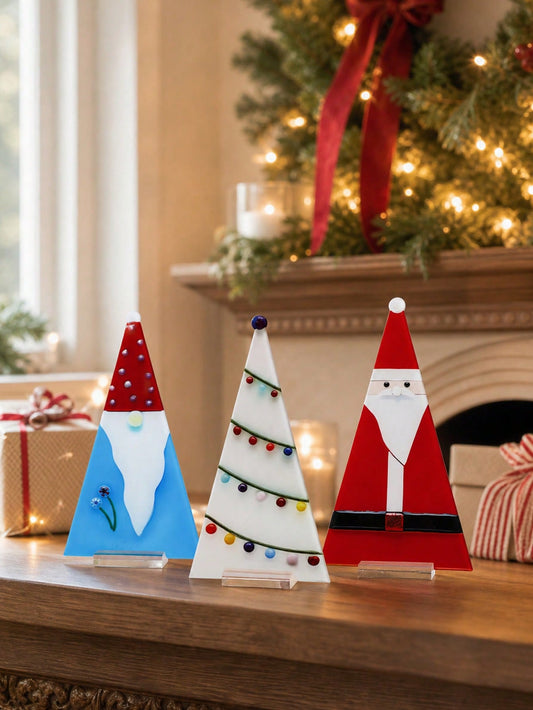 stained glass look Santa tabletop - main photo