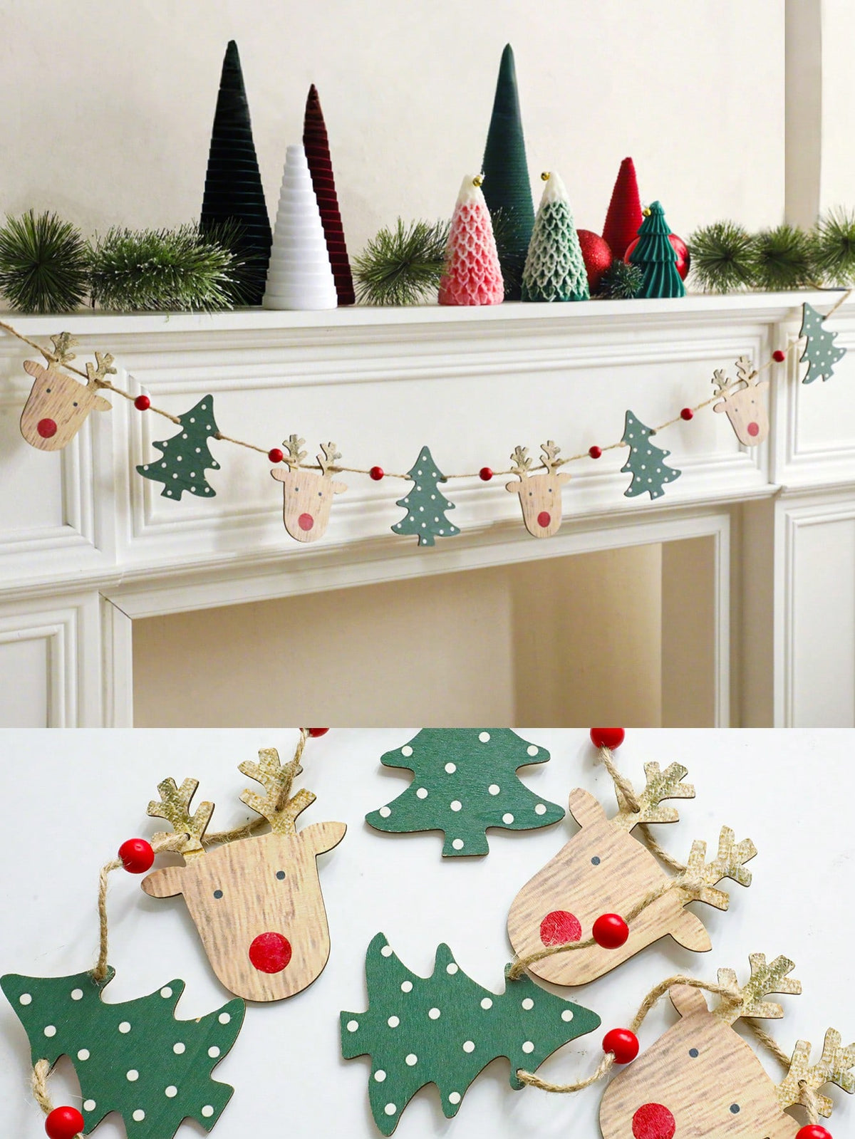 reindeer Christmas tree garland - main photo