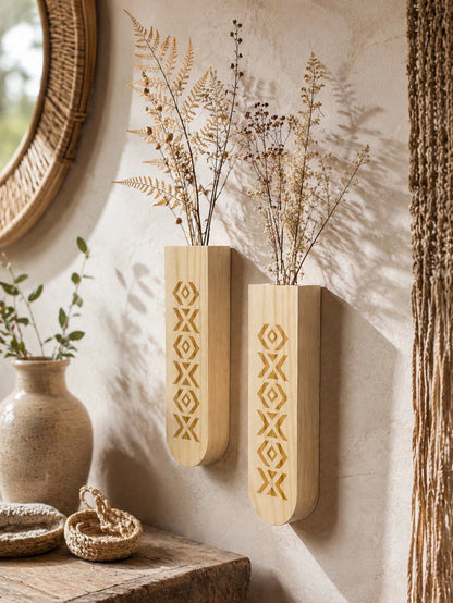 wood wall pocket vase - main photo