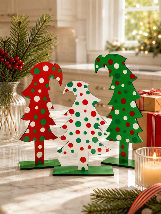 whimsical polka dot Christmas tree - main photo