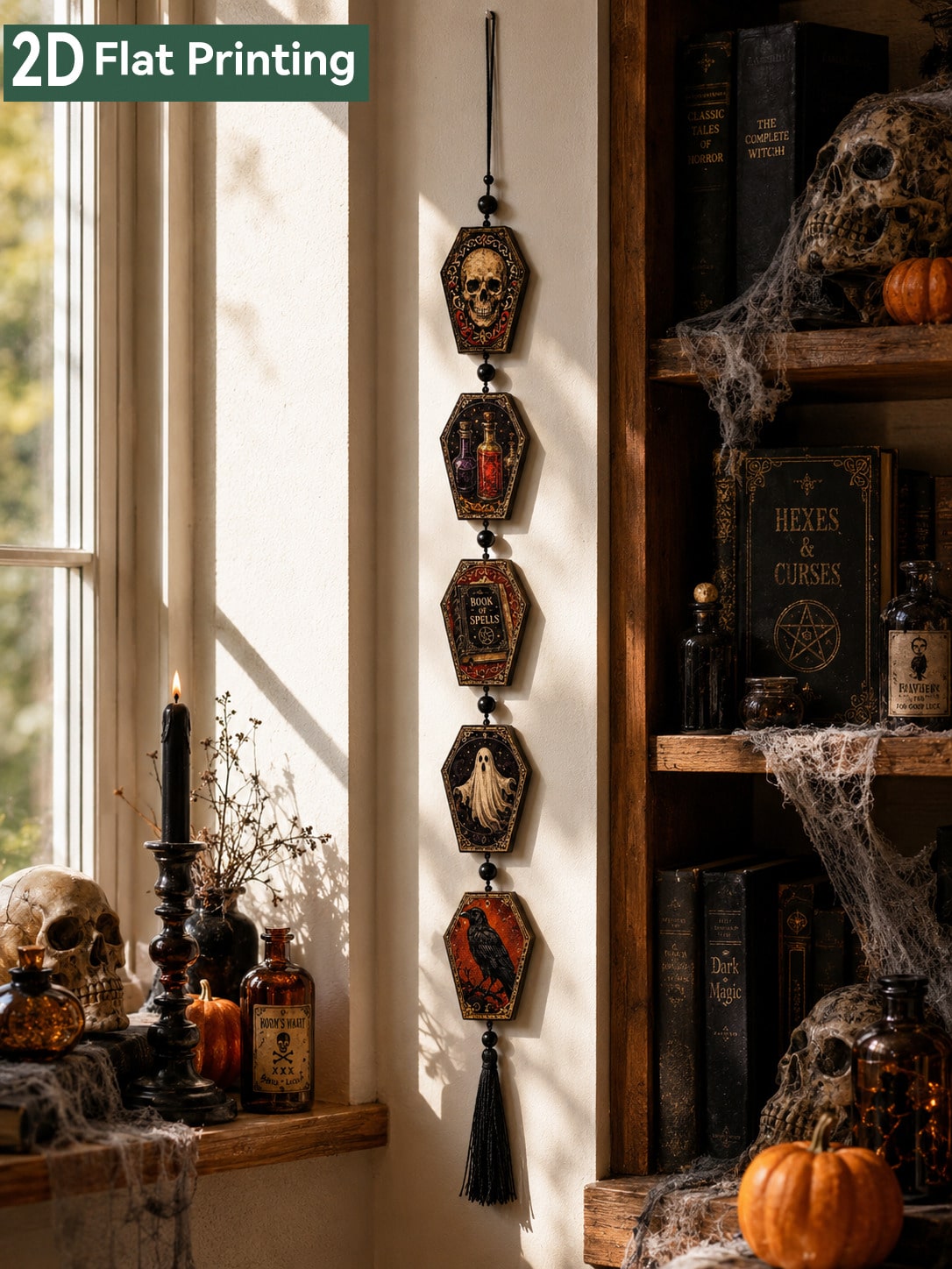 gothic skull coffin hanging decor - main photo