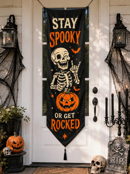stay spooky skeleton porch banner - main photo
