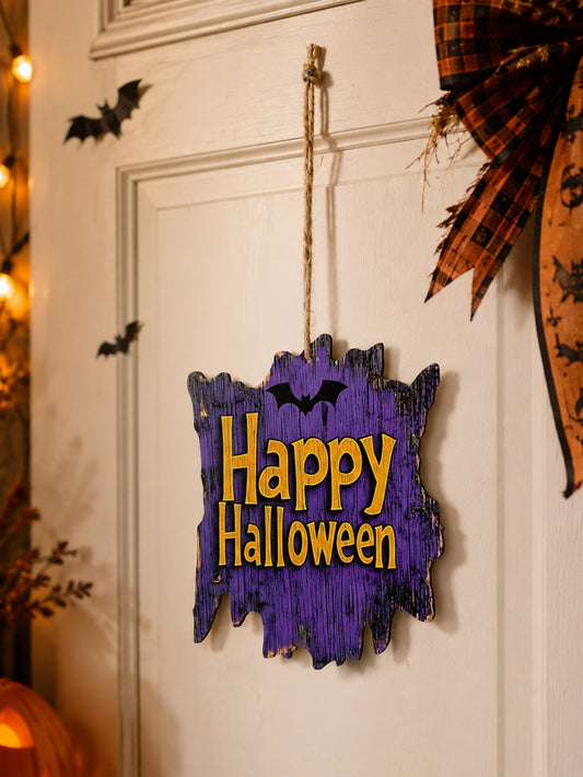 Happy Halloween bat hanging sign - main photo