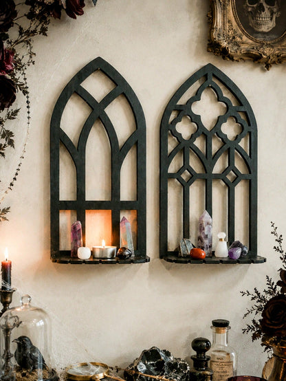 gothic arch window wall shelf - main photo