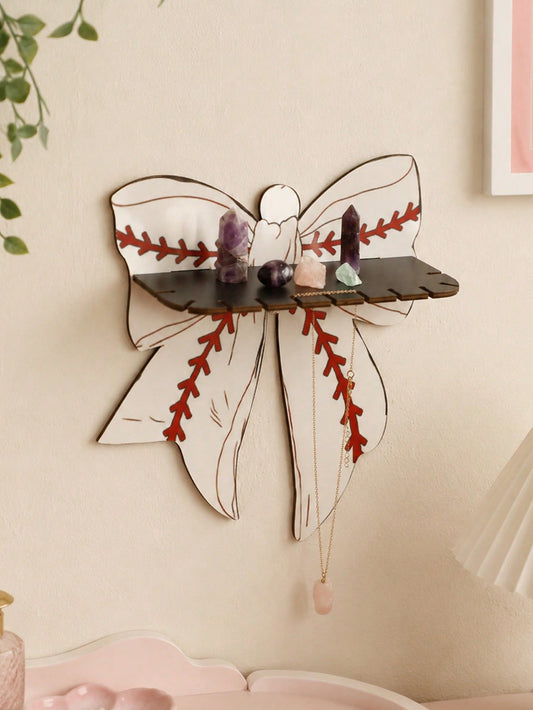 baseball bow wall shelf - main photo